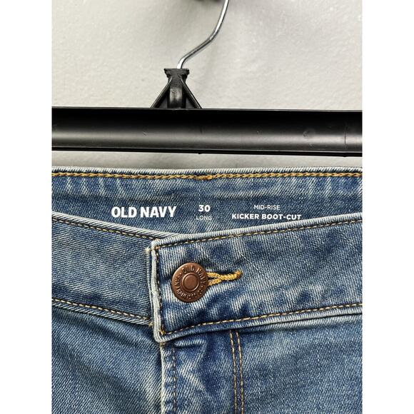 Old Navy Kicker Boot-Cut Mid-Rise Jeans Women's Plus Size 30 Medium Wash NEW - Picture 4 of 7